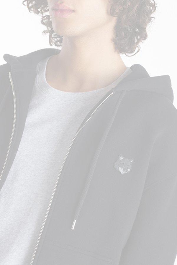 画像5:   MAISON KITSUNE メゾンキツネ ボールド フォックスヘッド パッチ コンフォート ジップ パーカー {-BDA}  :MM00714KM0307P199  (5)