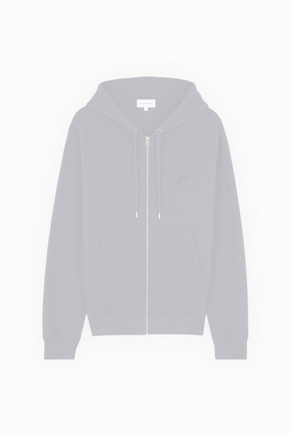 画像1:   MAISON KITSUNE メゾンキツネ ボールド フォックスヘッド パッチ コンフォート ジップ パーカー {-BDA}  :MM00714KM0307P476  (1)