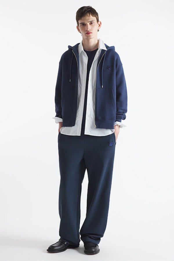 画像3: 【 30%OFF セール50,600円→35,420円】 MAISON KITSUNE メゾンキツネ ボールド フォックスヘッド パッチ コンフォート ジップ パーカー{-BDA} (3)
