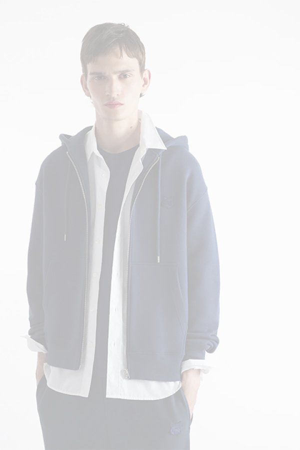 画像4:   MAISON KITSUNE メゾンキツネ ボールド フォックスヘッド パッチ コンフォート ジップ パーカー {-BDA}  :MM00714KM0307P476  (4)
