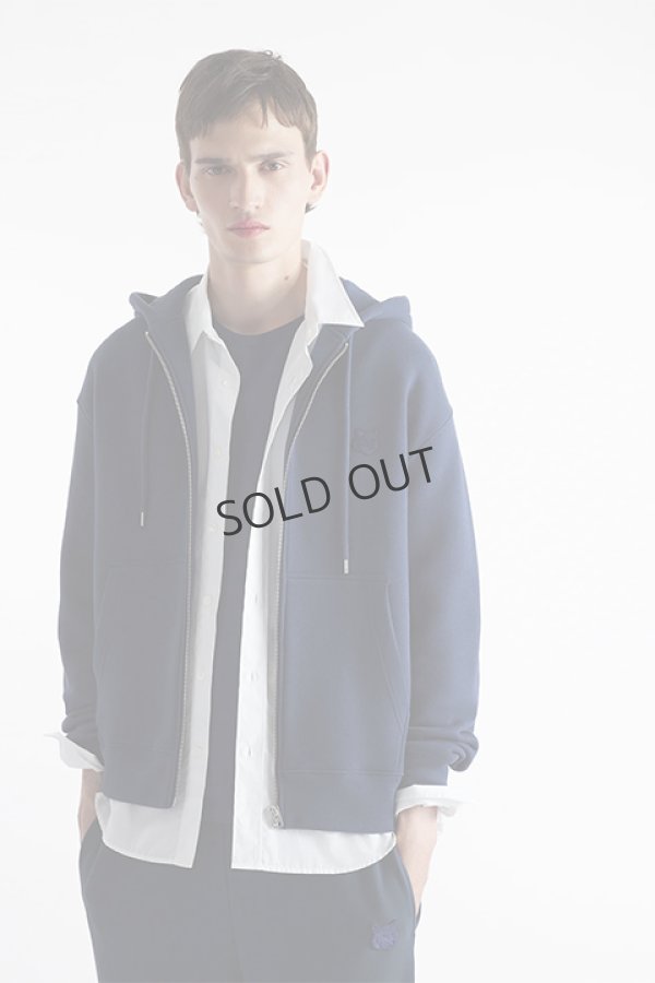画像4: {SOLD}MAISON KITSUNE メゾンキツネ ボールド フォックスヘッド パッチ コンフォート ジップ パーカー{-BDA} (4)