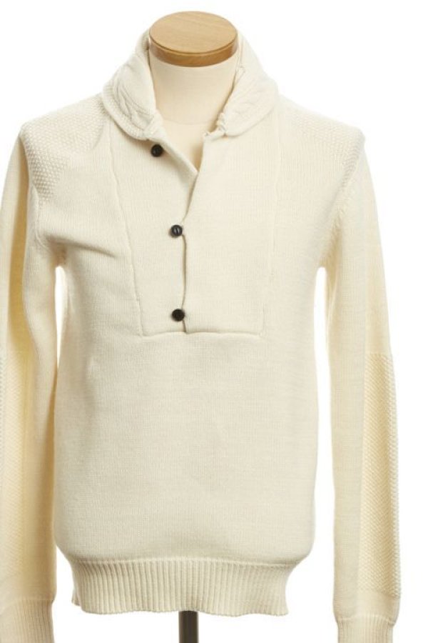 画像3: 【 30%OFF セール35,200円→24,640円】 AKM エイケイエム WOOL/COTTON BLAST Modern's cable shawl{MM032-CNW004-10-AEA} (3)