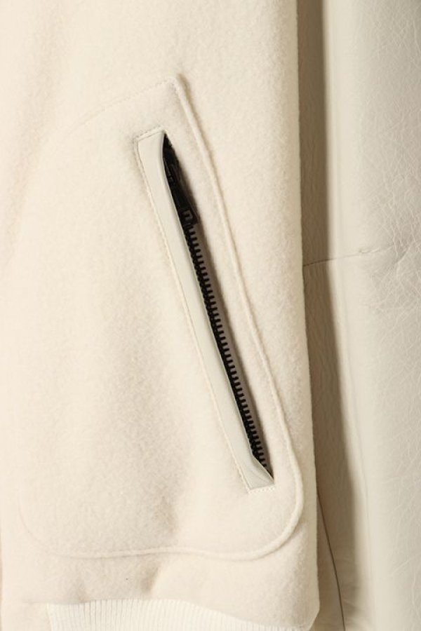 画像3: 【 30%OFF セール209,000円→146,300円】 1piu1uguale3 ウノピゥウノウグァーレトレ NIVES MELTON/SPANISH SHEEP DONKEY ZIP STADIUM{MRB001-WNY018-10-AGA} (3)