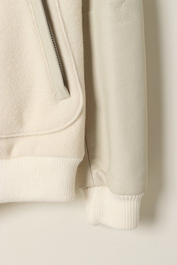 画像4: 【 30%OFF セール209,000円→146,300円】 1piu1uguale3 ウノピゥウノウグァーレトレ NIVES MELTON/SPANISH SHEEP DONKEY ZIP STADIUM{MRB001-WNY018-10-AGA} (4)