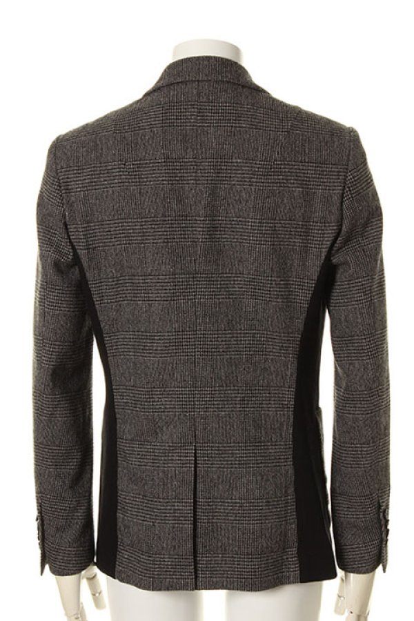 画像2: 【 30%OFF セール88,000円→61,600円】 1piu1uguale3 ウノピゥウノウグァーレトレ OLD WOOL CHECK RELAX TAYLOR RIB 2B JACKET{MRB054-WOL036-D95-AFA} (2)