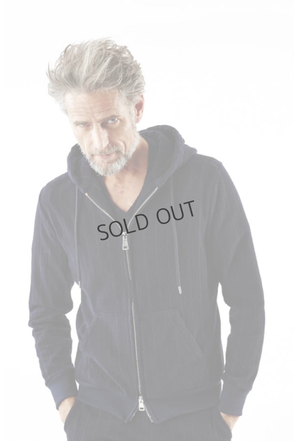 画像1: 1piu1uguale3 ウノピゥウノウグァーレトレ IMABARI TOWEL JERSEY【SHADOW STRIPE】TOWEL ZIP PARKA{MRB197-CTU136-H57-AGS} (1)