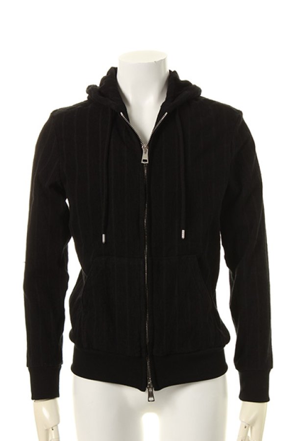 画像2: 【 40%OFF セール49,500円→29,700円】 1piu1uguale3 ウノピゥウノウグァーレトレ IMABARI TOWEL JERSEY【SHADOW STRIPE】TOWEL ZIP PARKA{MRB197-CTU136-H99-AGS} (2)