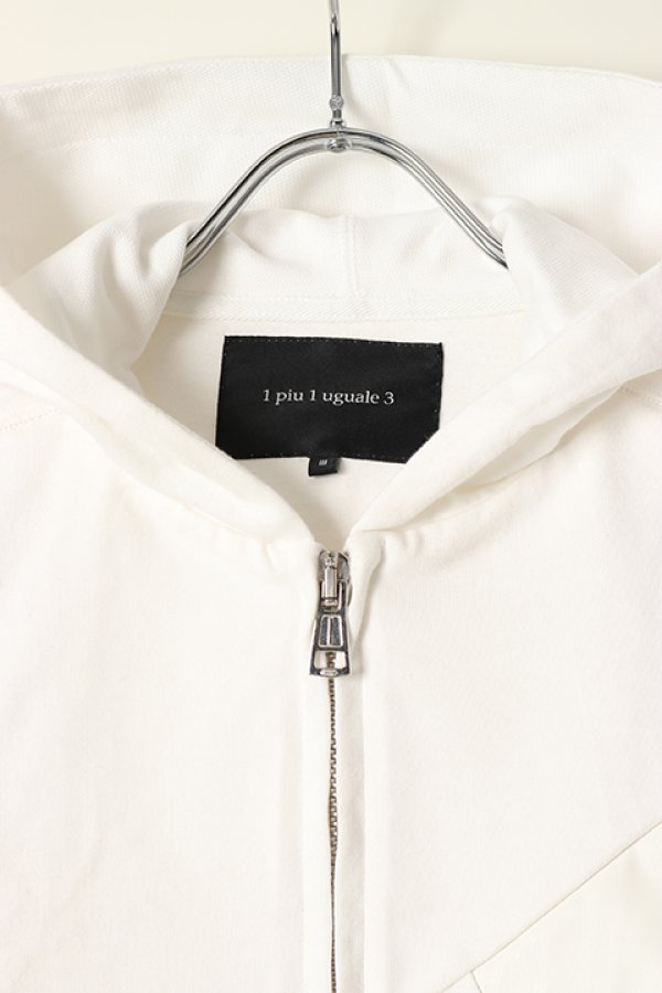 画像2: 【 40%OFF セール59,400円→35,640円】 1piu1uguale3 ウノピゥウノウグァーレトレ CRAZY CUTTING JERSEY HOODED PARKA{MRB204-OVR005-10-AGS} (2)