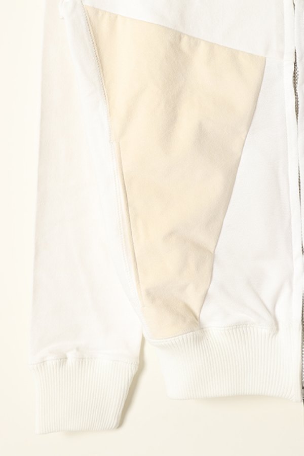 画像4: 【 40%OFF セール59,400円→35,640円】 1piu1uguale3 ウノピゥウノウグァーレトレ CRAZY CUTTING JERSEY HOODED PARKA{MRB204-OVR005-10-AGS} (4)