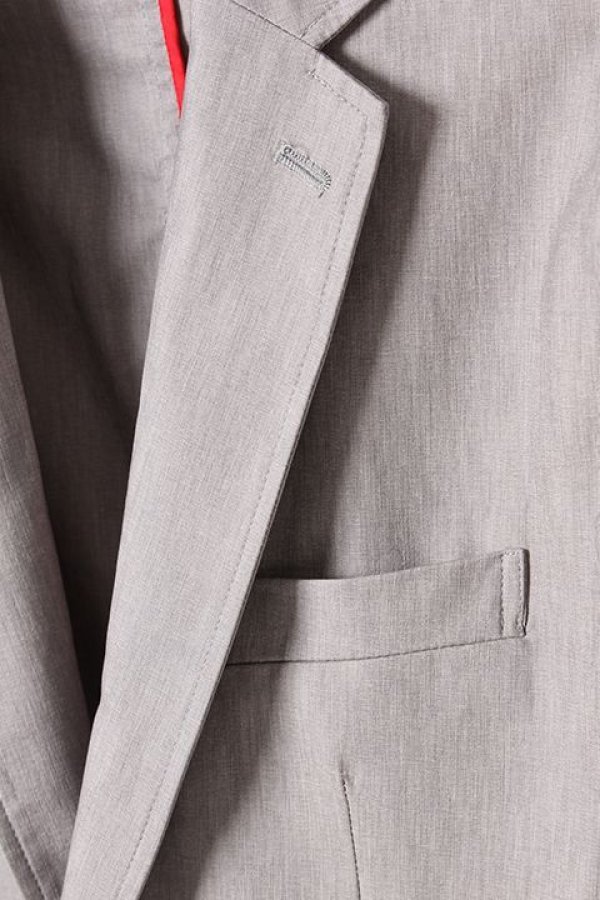 画像4: 【 30%OFF セール79,200円→55,440円】 1piu1uguale3 ウノピゥウノウグァーレトレ STRETCH COTTON LINEN SINGLE JKT{MRB308-CTN049-91-AIS} (4)