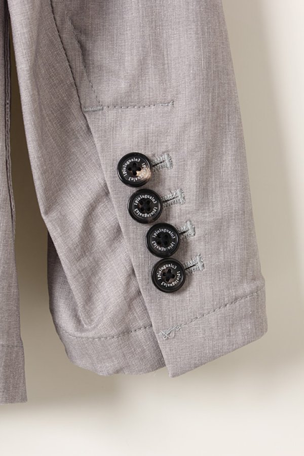 画像5: 【 30%OFF セール79,200円→55,440円】 1piu1uguale3 ウノピゥウノウグァーレトレ STRETCH COTTON LINEN SINGLE JKT{MRB308-CTN049-91-AIS} (5)