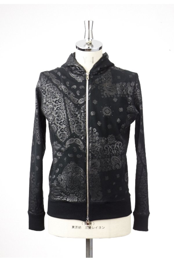 画像2: 【 40%OFF セール52,800円→31,680円】 1piu1uguale3 ウノピゥウノウグァーレトレ ORIGINAL BANDANA PATCH SWEAT PARKA{MRB318-COT228-Z99-AHS} (2)