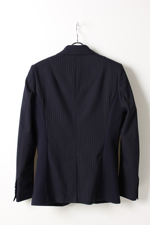 画像3: 【 30%OFF セール99,000円→69,300円】 1piu1uguale3 ウノピゥウノウグァーレトレ TR STRETCH/TR STRIPE RIB JACKET STRIPE BACK{MRB362-PRY042-57-AIS} (3)