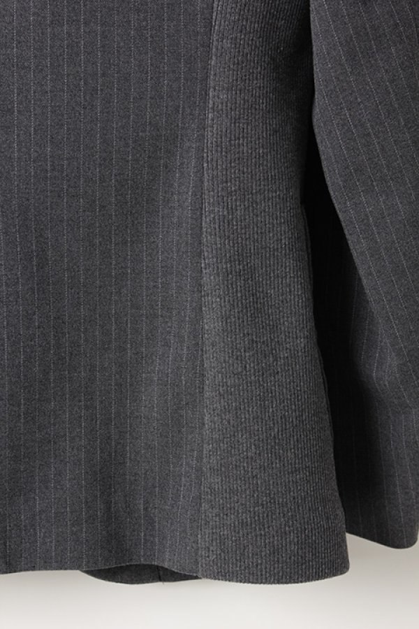 画像5: 【 30%OFF セール99,000円→69,300円】 1piu1uguale3 ウノピゥウノウグァーレトレ TR STRETCH/TR STRIPE RIB JACKET STRIPE BACK{MRB362-PRY042-95-AIS} (5)