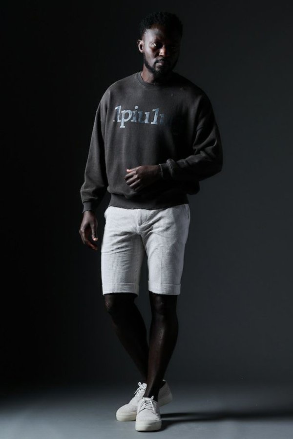 画像2: 【 20%OFF セール49,500円→39,600円】 1piu1uguale3 ウノピゥウノウグァーレトレ 113 L/S VINTAGE CREW SWEAT{-BES} (2)