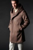 画像1: {SOLD}1piu1uguale3 ウノピゥウノウグァーレトレ WRAP HOODED COAT{-BEA} (1)