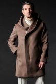 画像2: {SOLD}1piu1uguale3 ウノピゥウノウグァーレトレ WRAP HOODED COAT{-BEA} (2)