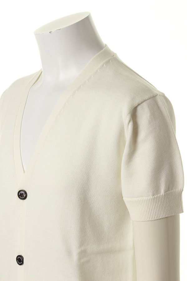 画像5: 【 40%OFF セール42,900円→25,740円】 1piu1uguale3 ウノピゥウノウグァーレトレ GIZA COTTON S/S V CARDIGAN{MRK044-COT135-10-AFS} (5)