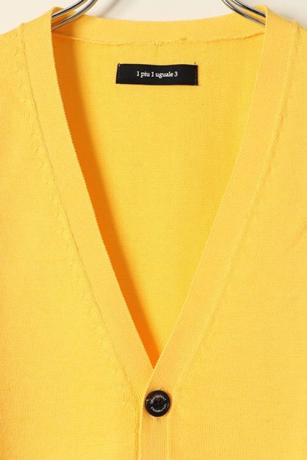 画像2: 【 40%OFF セール42,900円→25,740円】 1piu1uguale3 ウノピゥウノウグァーレトレ GIZA COTTON S/S V CARDIGAN{MRK044-COT135-33-AFS} (2)