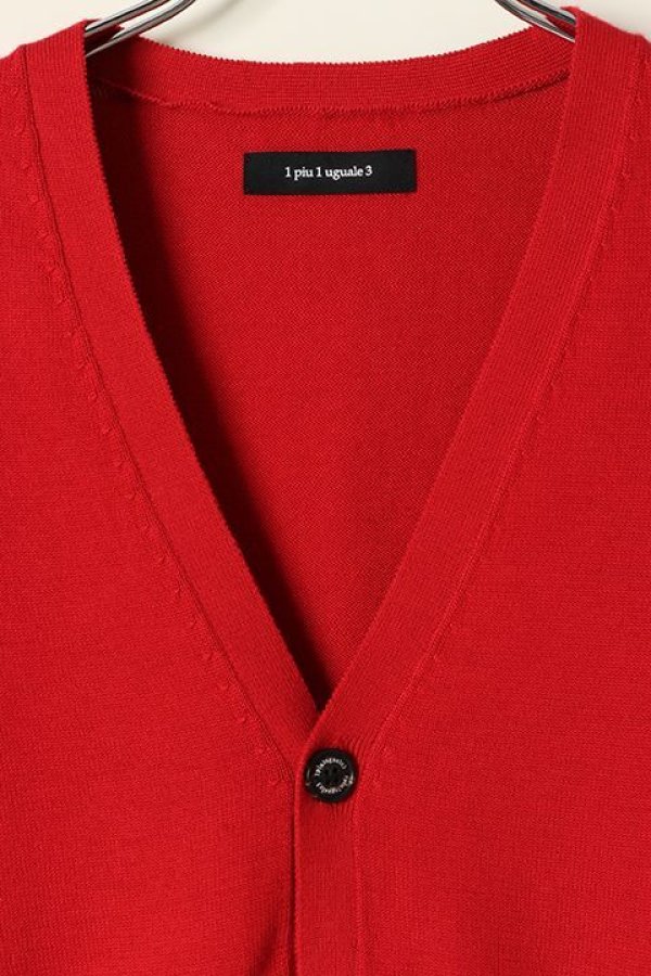画像2: 【 40%OFF セール42,900円→25,740円】 1piu1uguale3 ウノピゥウノウグァーレトレ GIZA COTTON S/S V CARDIGAN{MRK044-COT135-45-AFS} (2)