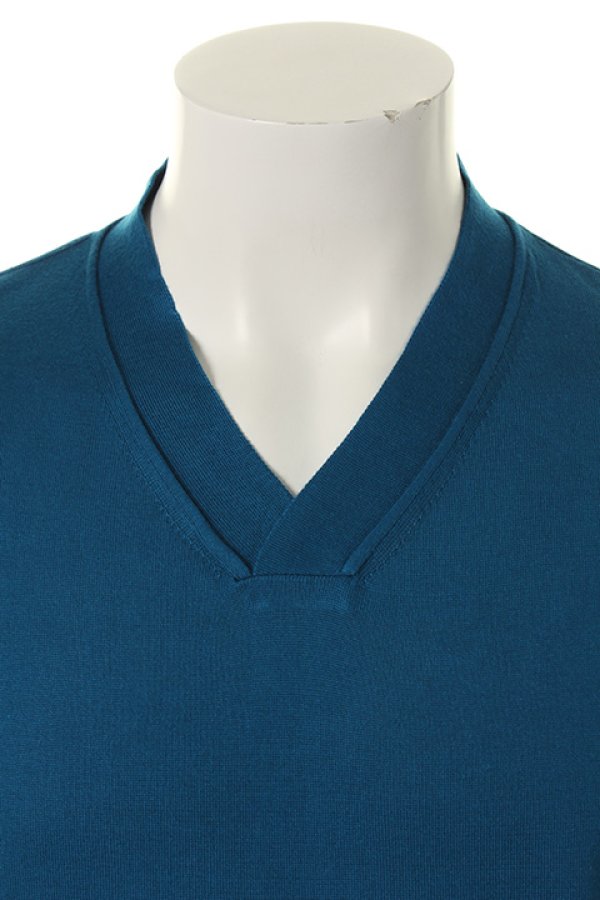 画像4: 【 40%OFF セール44,000円→26,400円】 1piu1uguale3 ウノピゥウノウグァーレトレ KOHARU(SILK) L/S V-NECK{MRK104-SLK005-53-AGS} (4)