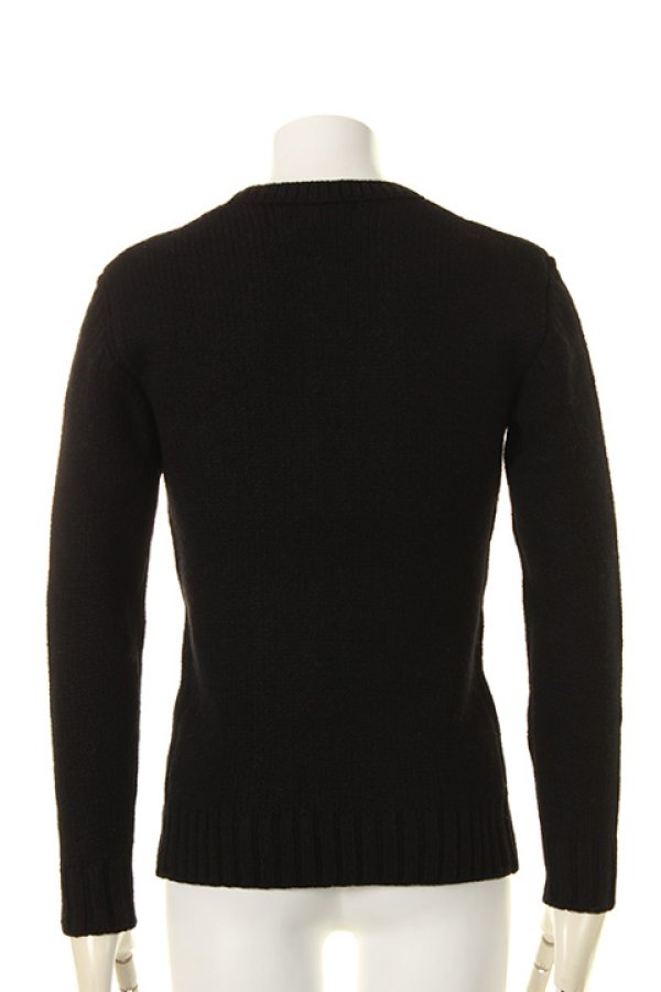 画像2: 【 40%OFF セール55,000円→33,000円】 1piu1uguale3 ウノピゥウノウグァーレトレ STRETCH WOOL 3 GAGE CABLE CREW{MRK117-WNY022-99-AGA} (2)