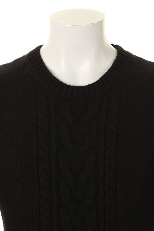 画像4: 【 40%OFF セール55,000円→33,000円】 1piu1uguale3 ウノピゥウノウグァーレトレ STRETCH WOOL 3 GAGE CABLE CREW{MRK117-WNY022-99-AGA} (4)