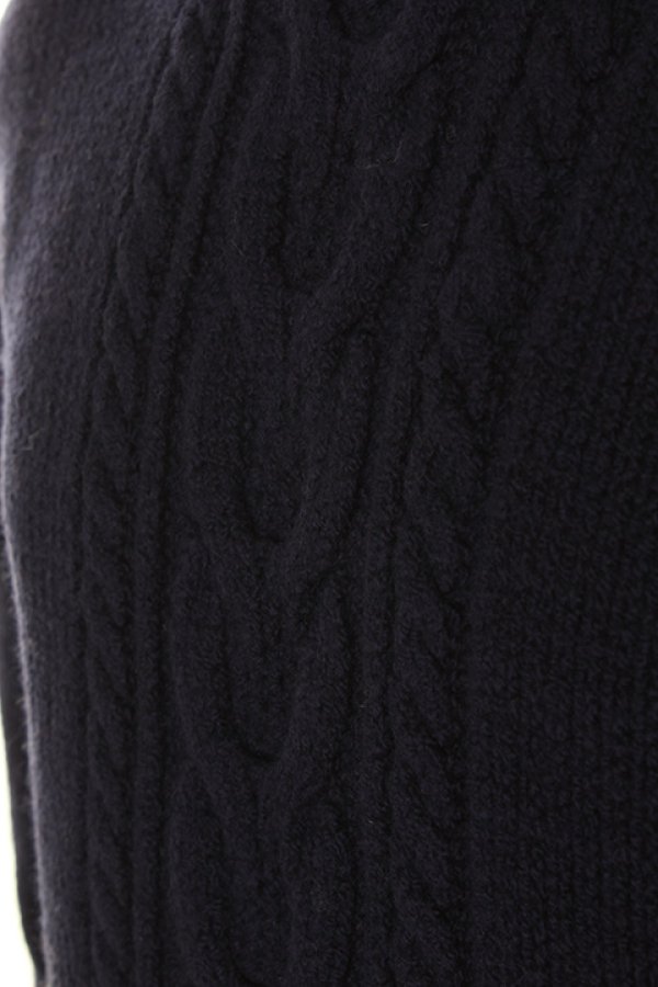 画像5: 【 40%OFF セール60,500円→36,300円】 1piu1uguale3 ウノピゥウノウグァーレトレ STRETCH WOOL 3 GAGE CABLE TURTLE{MRK118-WNY022-57-AGA} (5)