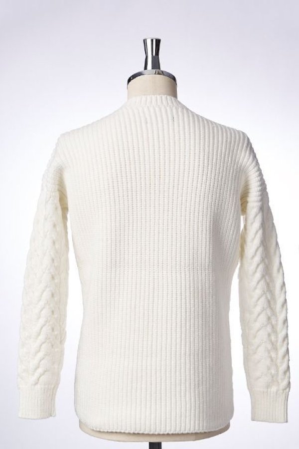 画像2: 【 40%OFF セール66,000円→39,600円】 1piu1uguale3 ウノピゥウノウグァーレトレ 3G ERIKA DROP SHOULDER CREW{MRK132-CTP055-10-AHA} (2)