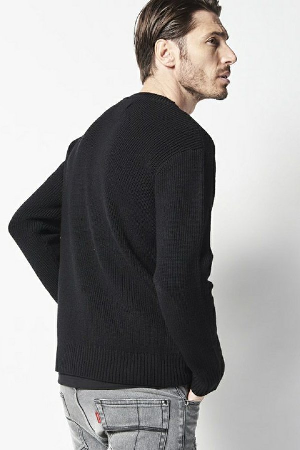 画像2: 【 40%OFF セール71,500円→42,900円】 1piu1uguale3 ウノピゥウノウグァーレトレ 1B V-CARDIGAN{MRK224-WOL114-99-BAA} (2)