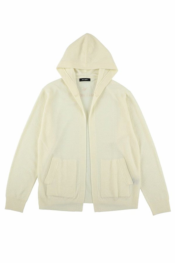 画像3: 【 30%OFF セール60,500円→42,350円】 1piu1uguale3 ウノピゥウノウグァーレトレ YURUFUWA HOODED CARDIGAN{-BDS} (3)