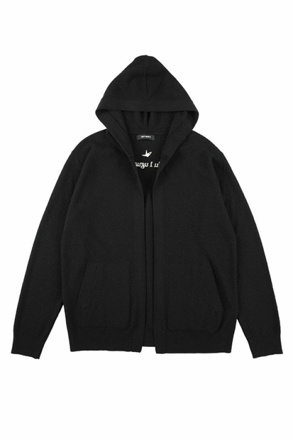 画像3: 【 30%OFF セール60,500円→42,350円】 1piu1uguale3 ウノピゥウノウグァーレトレ YURUFUWA HOODED CARDIGAN{-BDS} (3)