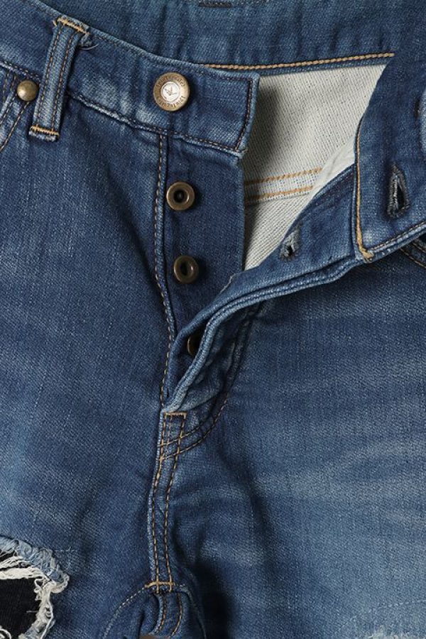 画像2: 【 40%OFF セール41,800円→25,080円】 1piu1uguale3 ウノピゥウノウグァーレトレ SWEAT DENIM CRASH TIGHT SLIM SHORTS{MRP113-CTN028-52-AFS} (2)