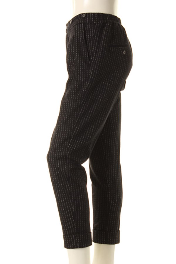 画像3: 【 30%OFF セール62,700円→43,890円】 1piu1uguale3 ウノピゥウノウグァーレトレ COMPRESSION STRIPE FLANO JERSEY DANDY SLACKS{MRP269-WCT006-C99-AGA} (3)