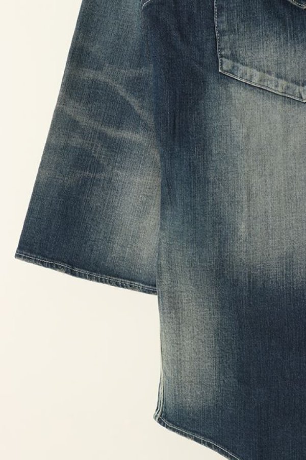 画像4: 【 30%OFF セール49,500円→34,650円】 1piu1uguale3 ウノピゥウノウグァーレトレ PROGRESSIVE DENIM 3/4 WESTERN{MRS090-CTU102-DN54-AGS} (4)