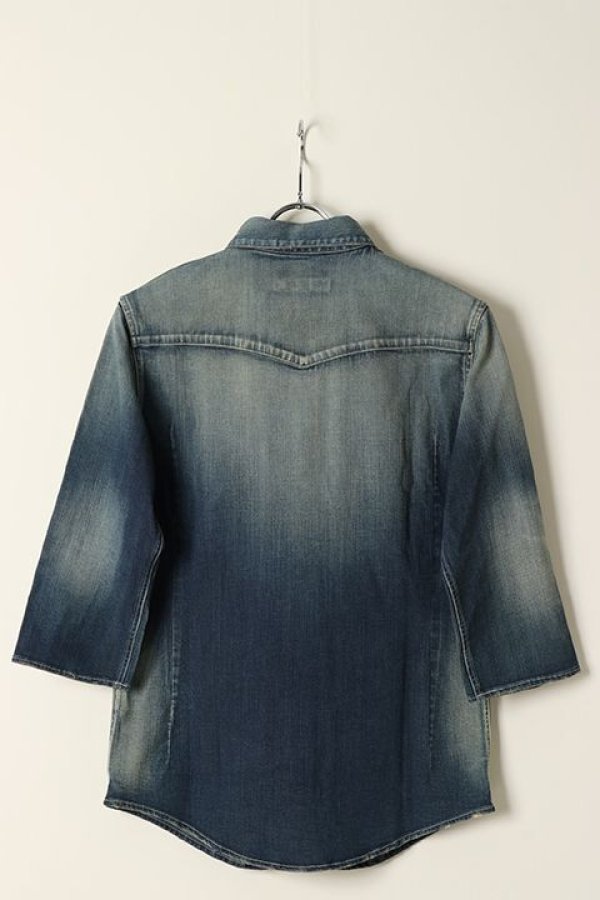 画像5: 【 30%OFF セール49,500円→34,650円】 1piu1uguale3 ウノピゥウノウグァーレトレ PROGRESSIVE DENIM 3/4 WESTERN{MRS090-CTU102-DN54-AGS} (5)