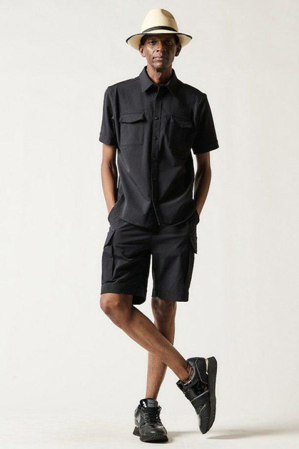 画像2: 【 30%OFF セール66,000円→46,200円】 1piu1uguale3 ウノピゥウノウグァーレトレ S/S SAFARI SHIRTS{-BDS} (2)
