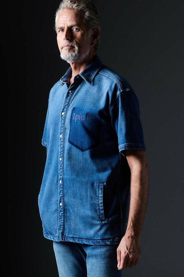 画像3: 【 20%OFF セール99,000円→79,200円】 1piu1uguale3 ウノピゥウノウグァーレトレ S/S DENIM BIG SHIRTS{MRS178-CTR023-DN54-BES} (3)