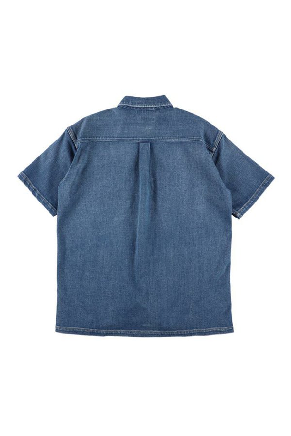 画像6: 【 20%OFF セール99,000円→79,200円】 1piu1uguale3 ウノピゥウノウグァーレトレ S/S DENIM BIG SHIRTS{MRS178-CTR023-DN54-BES} (6)