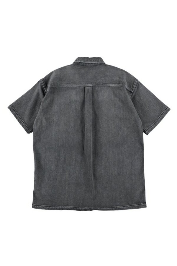 画像5: 【 20%OFF セール99,000円→79,200円】 1piu1uguale3 ウノピゥウノウグァーレトレ S/S DENIM BIG SHIRTS{MRS178-CTR025-DN94-BES} (5)