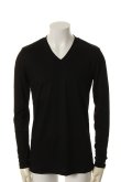 画像1: 【 ポイント10倍 】1piu1uguale3 ウノピゥウノウグァーレトレ FINE WOOL JERSEY MIDDLE-V BASIC L/S{MRT075-WOL039-99-AFA} (1)