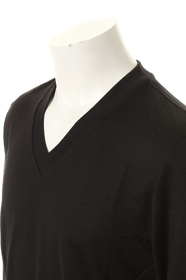 画像4: 【 40%OFF セール23,100円→13,860円】 1piu1uguale3 ウノピゥウノウグァーレトレ FINE WOOL JERSEY MIDDLE-V BASIC L/S{MRT075-WOL039-99-AFA} (4)