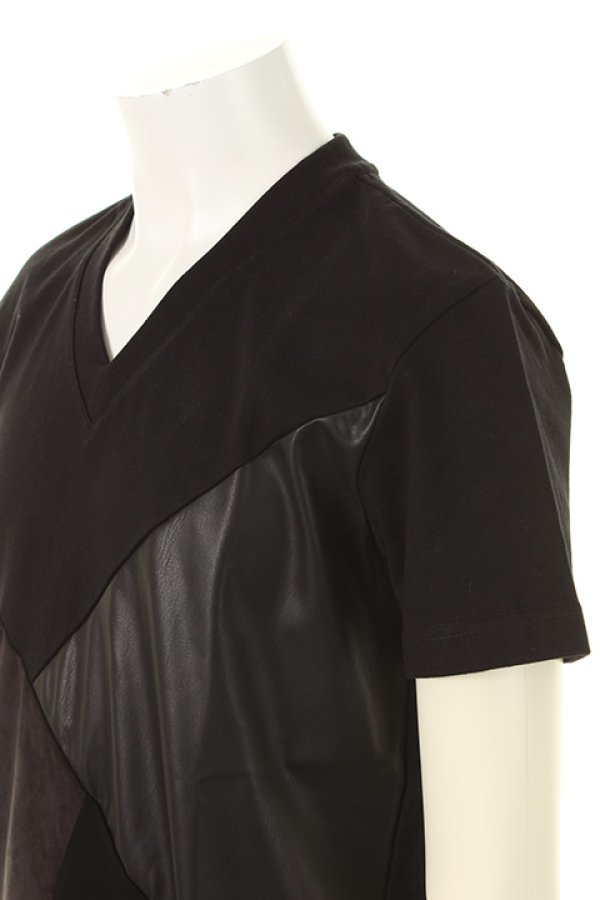 画像5: 【 40%OFF セール22,000円→13,200円】 1piu1uguale3 ウノピゥウノウグァーレトレ CRAZY CUTTING JERSEY CRAZY FRONT T{MRT107-OVR005-99-AGS} (5)