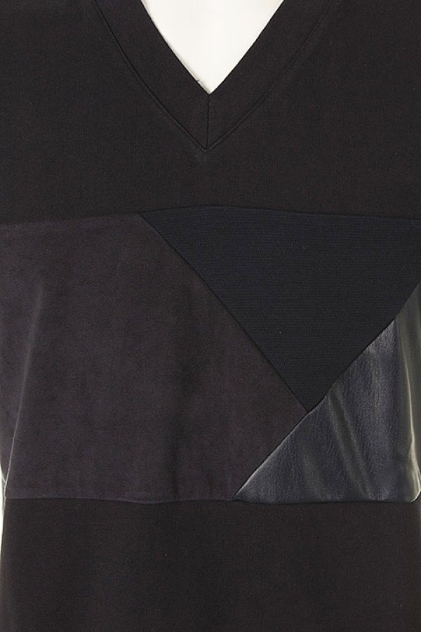 画像4: 【 30%OFF セール19,800円→13,860円】 1piu1uguale3 ウノピゥウノウグァーレトレ CRAZY CUTTING JERSEY CRAZY FRONT T{MRT110-OVR005-57-AGS} (4)