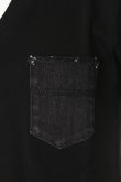 画像5: 【 40%OFF セール25,300円→15,180円】 1piu1uguale3 ウノピゥウノウグァーレトレ BIARRITZ JERSEY DENIM POCKET T{MRT113-COT179-99-AHS} (5)