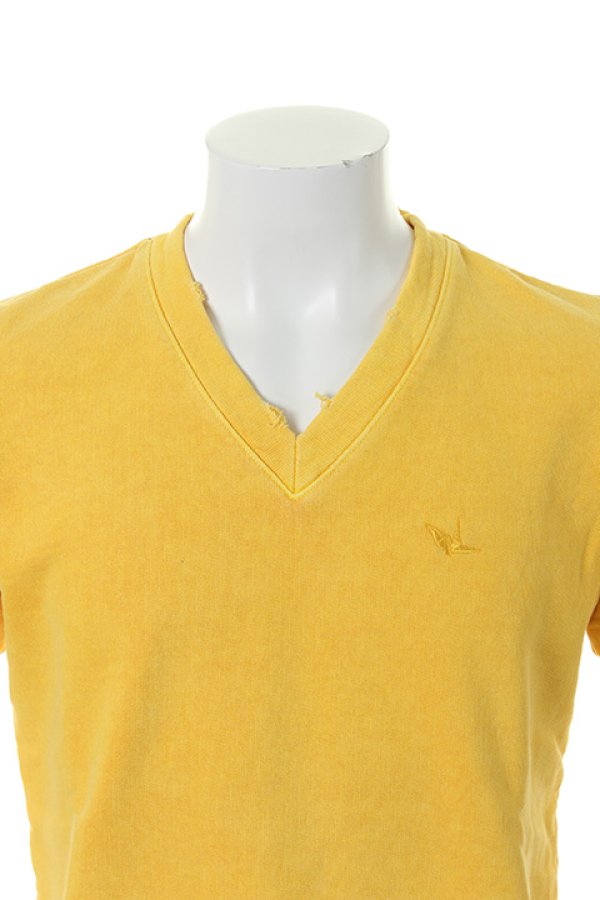 画像4: 【 30%OFF セール30,800円→21,560円】 1piu1uguale3 ウノピゥウノウグァーレトレ AMERICAN DRY SWEAT STONE DAMAGE V-NECK{MRT150-COT226-33-AHS} (4)