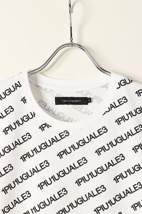 画像2: 【 30%OFF セール35,200円→24,640円】 1piu1uguale3 ウノピゥウノウグァーレトレ S/S BIAS LOGO CREW{MRT283-COT341-10/99-BBS} (2)