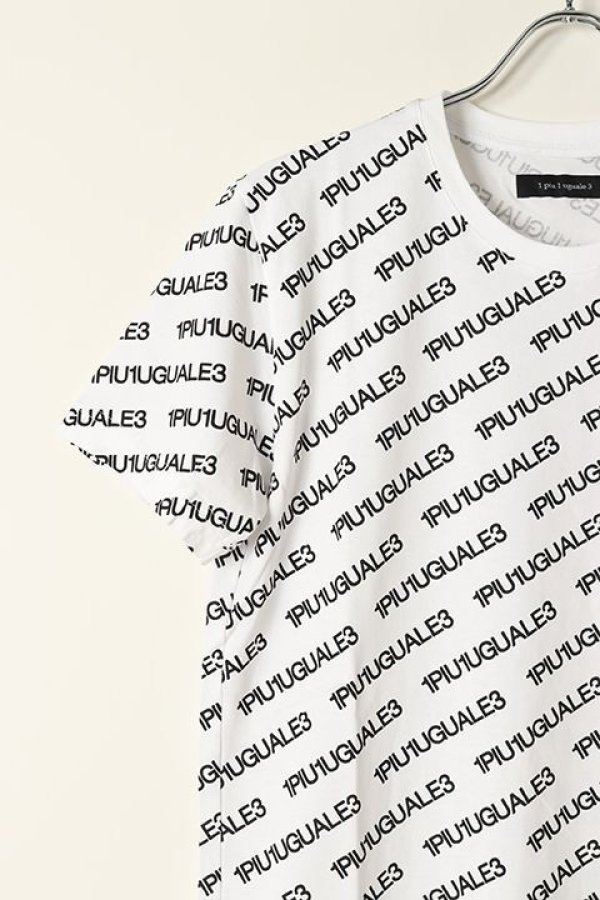 画像3: 【 30%OFF セール35,200円→24,640円】 1piu1uguale3 ウノピゥウノウグァーレトレ S/S BIAS LOGO CREW{MRT283-COT341-10/99-BBS} (3)