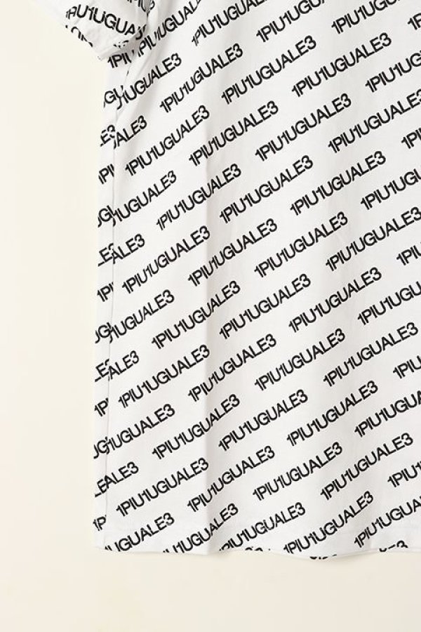 画像4: 【 30%OFF セール35,200円→24,640円】 1piu1uguale3 ウノピゥウノウグァーレトレ S/S BIAS LOGO CREW{MRT283-COT341-10/99-BBS} (4)