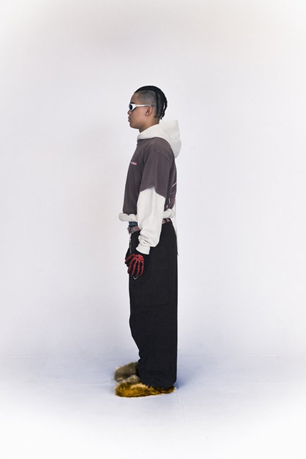 画像4: mindseeker マインドシーカー Space Battle Wash Denim Cargo Pants{-BEA} (4)